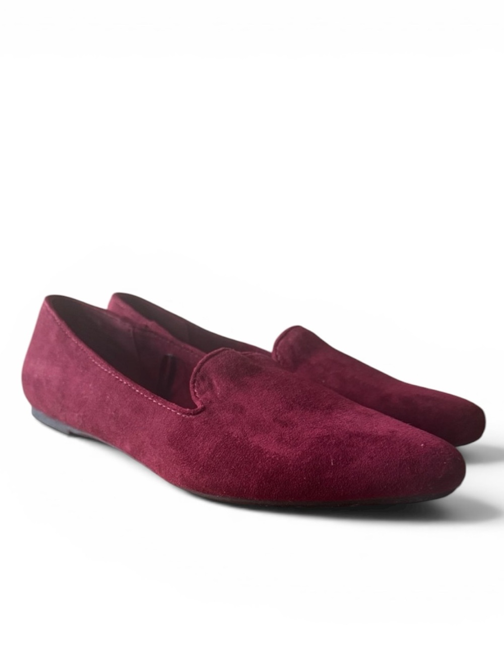 SEYCHELLES ladies Ruby, red slip on Velvet shoe excellent 7 1/2